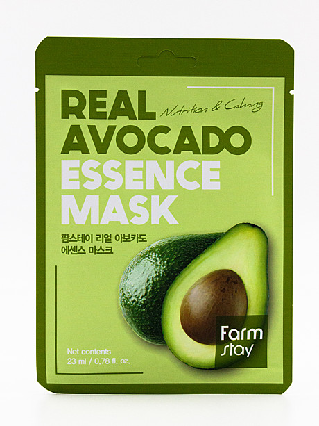 FARMSTAY МАСКА ТКАНЕВАЯ ДЛЯ ЛИЦА С ЭКСТРАКТОМ АВОКАДО REAL AVOCADO ESSENCE MASK, 23 ML, 1 шт