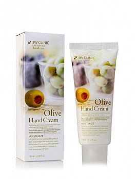 3W CLINIC Крем для рук ОЛИВА Olive Hand Cream, 100 мл