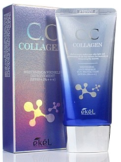 EKEL  СС крем с Коллагеном CC Cream Collagen SPF 50+ PA+++ 50 мл
