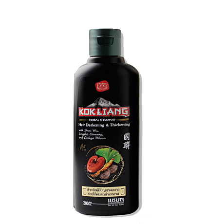 KOKLIANG Шампунь для темных волос Kokliang herbal Shampoo Hair Darkening & Thickening, 200 мл