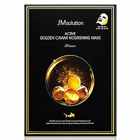 JMSOLUTION - МАСКА ТКАНЕВАЯ ДЛЯ ЛИЦА С ЗОЛОТОМ И ИКРОЙ ACTIVE GOLDEN CAVIAR NOURISHING MASK PRIME, 30 ML