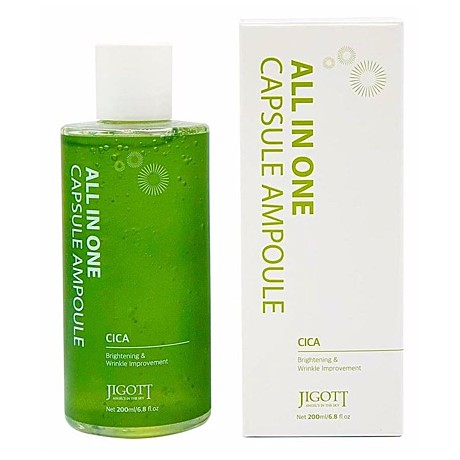 JIGOTT Сыворотка ампульная с центеллой ALL IN ONE CAPSULE AMPOULE CICA, 200мл