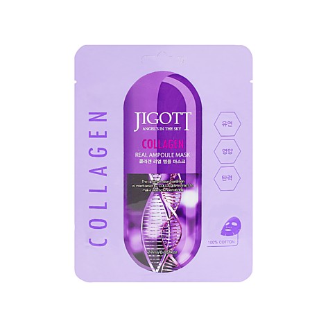 JIGOTT МАСКА тканевая Д/ЛИЦА  С ЭКСТРАКТОМ КОЛЛАГЕНА, 27МЛ