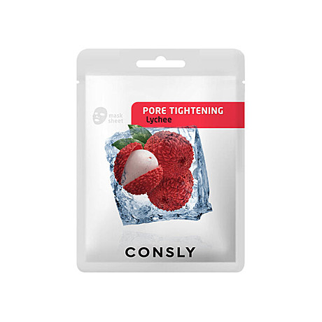 Consly Маска тканевая сужающая поры с экстрактом личи - Lychee pore-tightening mask pack (Корея), 20мл, 1шт